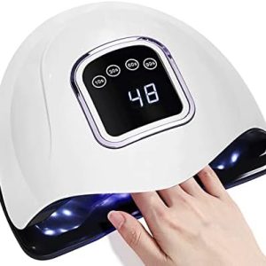 248W UV LED Nail Lamp for Gel Polish, 4 Timer Settings, LCD Screen, Professional Salon Use