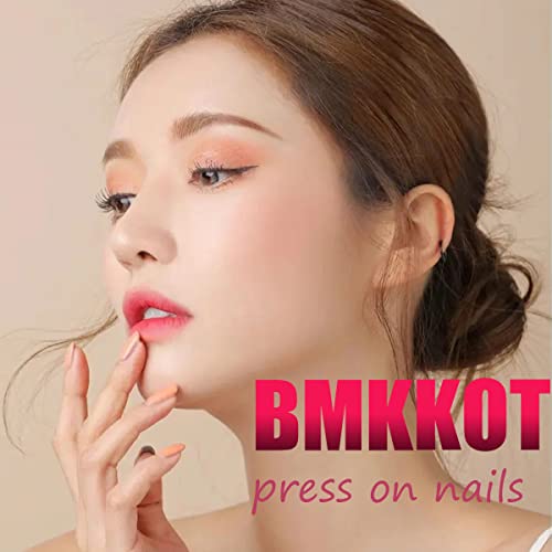24Pcs Hot Pink Press on Nails Long Almond Fake Nails Summer Theme Coconut Tree Glue on Nails with Gold Shell Charms Design False Nails Black Matte Full Cover Stick on Nails for Women Girls DIY Nails - Image 6