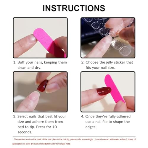 24Pcs Press on Nails Short Oval Acrylic Nails Fake Nails Purple Butterfly Glue on Nails with Glitter Designs Round False Nails Reusable Full Cover Stick on Nails for Women Girls DIY Manicure Art - Image 8