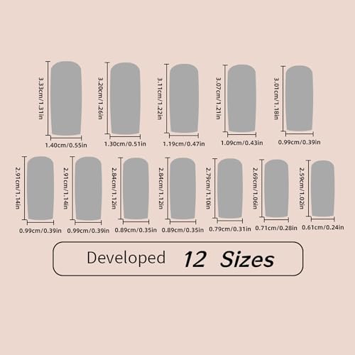 24Pcs Long Square White French Tip Press On Nails with Bow Pearl Design, Reusable Acrylic Full Cover False Nails - Image 5