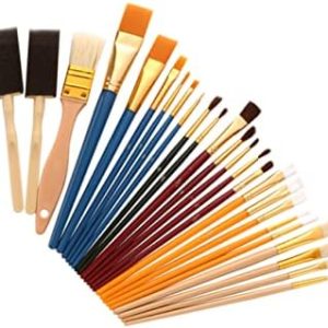 25pcs Oil Painting Brush Set Artist Paint Brushes Watercolor Brush Pens Set Craft Sets for Watercolor Brush Set Suit Water Color Paint Sets for Students Paint Brush