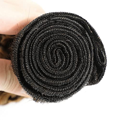 26 28 30 Inch 1B27 Human Hair 3 Bundles Ombre Honey Blonde Deep Wave Bundles Brazilian Remy Human Hair Bundles Hair Weaves Double Weft Honey Blonde Hair Bundles For Women - Image 5