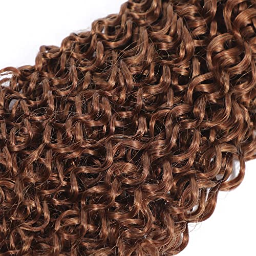 26 28 30 Inch Light Brown Bundles Kinky Curly Human Hair Bundles Brazilian Unprocessed Virgin Remy Human Hair Brown Kinky Curly Bundles Hair Weave for Black Women Color #30 Bundles - Image 4