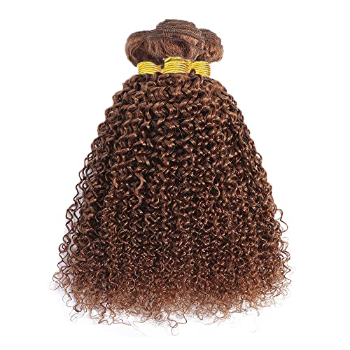 26 28 30 Inch Light Brown Bundles Kinky Curly Human Hair Bundles Brazilian Unprocessed Virgin Remy Human Hair Brown Kinky Curly Bundles Hair Weave for Black Women Color #30 Bundles - Image 6