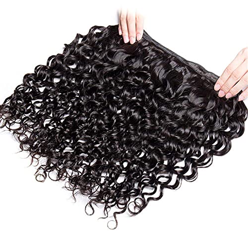 26 28 30 Inch Water Wave Human Hair Bundles Brazilian Unprocessed Virgin Hair 3 Bundles Wet and Wavy Bundles Human Hair Ocean Wavy Bundles Hair Weave Natural Black Color - Image 5