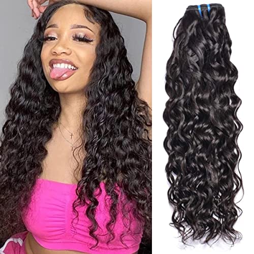 26 Inch 10A Brazilian Water Wave Human Hair Extensions Bundle Wet Wavy Dyeable