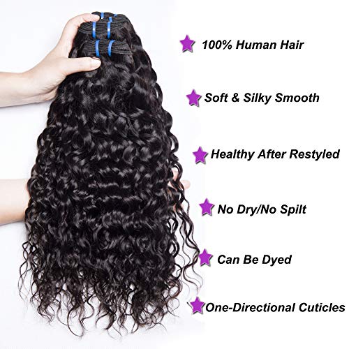 26 Inch 10A Brazilian Water Wave Human Hair Extensions Bundle Wet Wavy Dyeable - Image 3