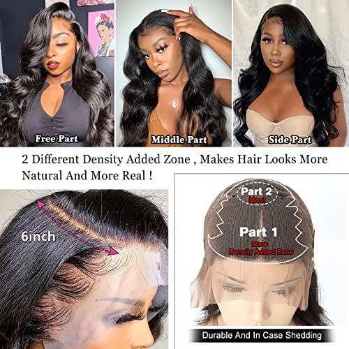 26 Inch 13x6 Hd lace Front Wigs Human Hair, Transparent 13x6 Hd Lace Front Wigs Human Hair, Glueless Body Wave Frontal Wigs Human Hair Pre Plucked With Baby Hair Bleached Knots - Image 4