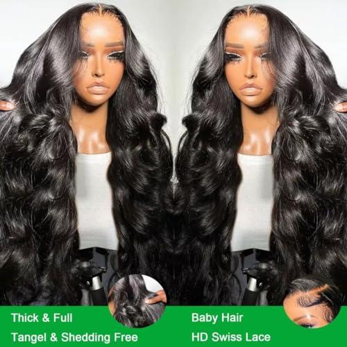 26 Inch Body Wave Lace Front Wigs Human Hair Pre Plucked 180% Density 13x6 HD Transparent Frontal Wigs Human Hair with Baby Hair 12A Glueless Wigs Human Hair for Black Women - Image 4