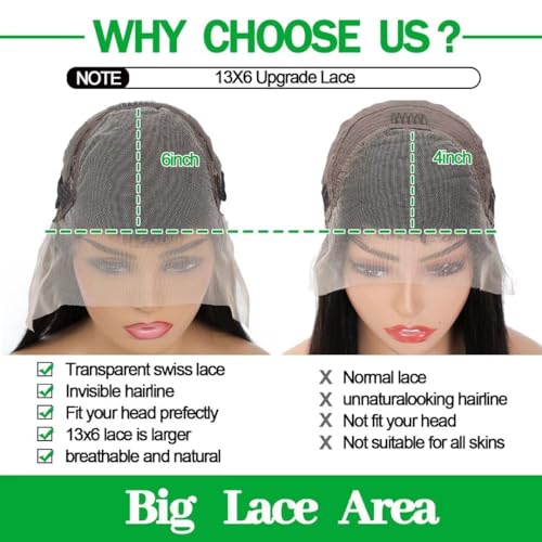 26 Inch Body Wave Lace Front Wigs Human Hair Pre Plucked 180% Density 13x6 HD Transparent Frontal Wigs Human Hair with Baby Hair 12A Glueless Wigs Human Hair for Black Women - Image 5