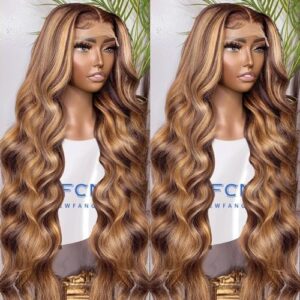 26-Inch Honey Blonde Ombre 13x4 Lace Front Wig 100% Human Hair