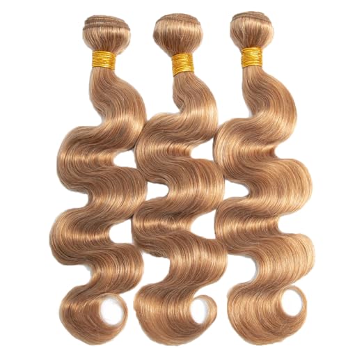 27 Body Wave Bundles Honey Blonde Bundles Human Hair 16 18 20 Inch Weave Extensions Hair 8A Grade Blonde Body Wave Human Hair Bundles Soft And Healthy for Women - Image 4