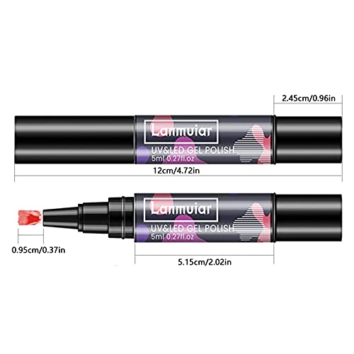 27 Colors Bright Gel Manicure Pen, Soak Nail Polish Pen, Nail Art Salon Nail Coated Supplies Easy to Color Long Lasting, No Need Base & Top Coat, 1pc Nail Polish Pen - Image 8