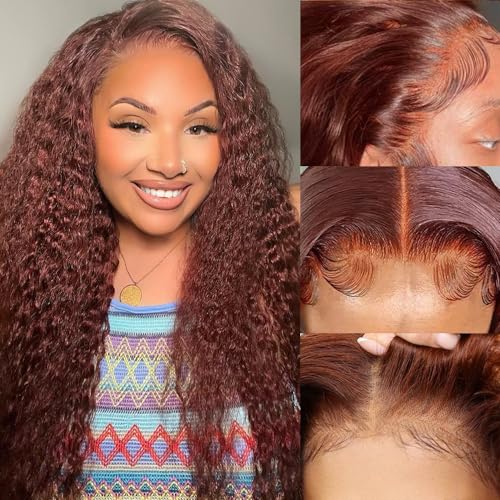 28 Inch 13x6 Lace Front Wigs Human Hair Reddish Brown Lace Front Wigs Human Hair Deep Wave Lace Front Wigs Human Hair Pre Plucked Burgundy Lace Front Wigs Human Hair Lace Front Wigs Baby Hairline