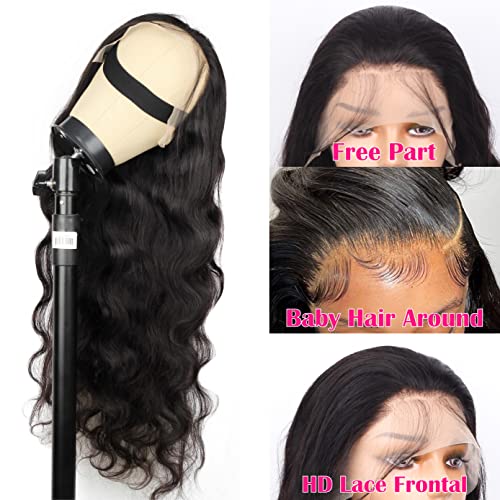 28 Inch Body Wave 13x4 HD Lace Front Human Hair Wig Pre Plucked - Image 2