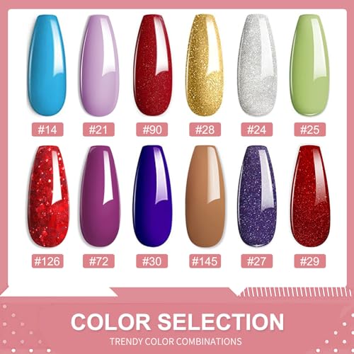 28g/Box Rose Red Wine Shine Glitter Sequins Paillette Dip Powder Nails Dipping Nails Long-Lasting Nails No UV Light Needed, (No.126) - Image 6