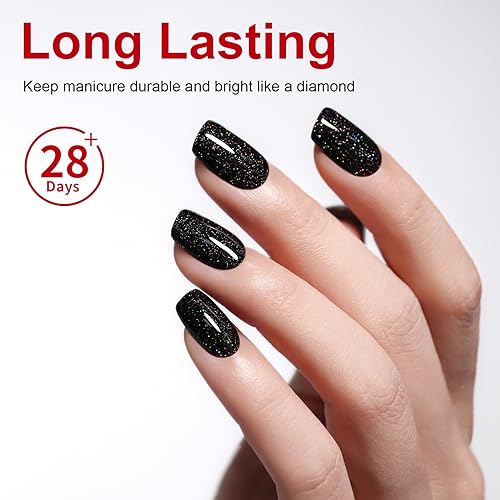 2pcs 0.5 Fl Oz No Wipe Top and Base Coat Gel Polish Set, Soak Off LED U V Base and Top Coat Gel Nail Polish Glossy Long Lasting Gel Base Coat and Gel Top Coat,for Nails Art DIY Home - Image 3