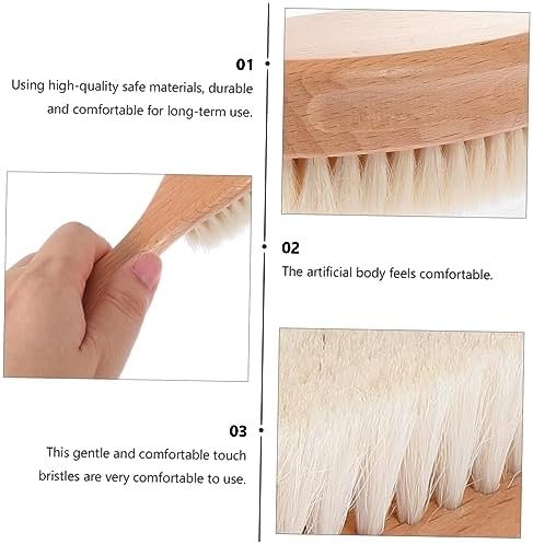 2pcs Bath Brush Body Exfoliating Brush Body Scrubber Brush for Shower Hair Cutting Brush Back Massaging Brush Shower Hair Brush Bath Mitt Paint Newborn Toddler Wool - Image 5
