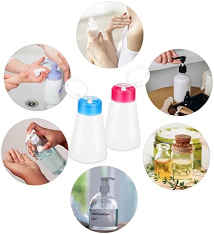 2pcs Bottled Clear Nail Polish Plastic Containers Liquid Dispenser Mini Pump Bottle Liquid Pump Dispenser Make up Removers Small Pump Bottle Dispenser Push Down Dispenser Square - Image 7