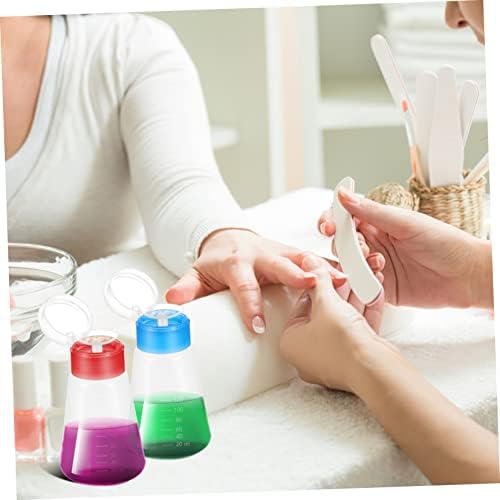 2pcs Bottled Clear Nail Polish Plastic Containers Liquid Dispenser Mini Pump Bottle Liquid Pump Dispenser Make up Removers Small Pump Bottle Dispenser Push Down Dispenser Square - Image 9