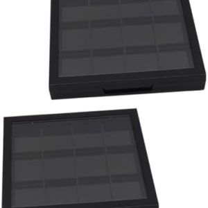 2pcs Empty Eye Shadow Box Multi-grid Cosmetics Tray Eyeshadow Makeup Empty Eyeshadow Palette Facial Powder Compartment Eyeshadow Storage Container Make up Plastic Travel up