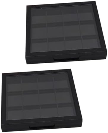 2pcs Empty Eye Shadow Box Multi-grid Cosmetics Tray Eyeshadow Makeup Empty Eyeshadow Palette Facial Powder Compartment Eyeshadow Storage Container Make up Plastic Travel up