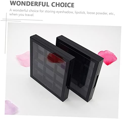 2pcs Empty Eye Shadow Box Multi-grid Cosmetics Tray Eyeshadow Makeup Empty Eyeshadow Palette Facial Powder Compartment Eyeshadow Storage Container Make up Plastic Travel up - Image 6