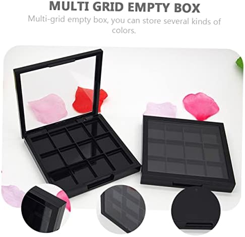 2pcs Empty Eye Shadow Box Multi-grid Cosmetics Tray Eyeshadow Makeup Empty Eyeshadow Palette Facial Powder Compartment Eyeshadow Storage Container Make up Plastic Travel up - Image 7