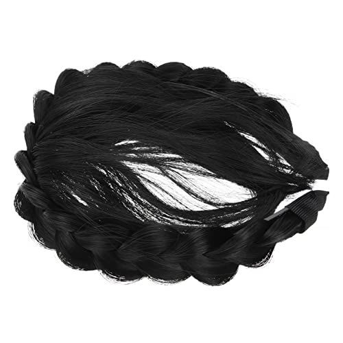 2pcs Human Hair Wigs with Bangs for Women, Headband Hairpieces and Extensions - Image 2