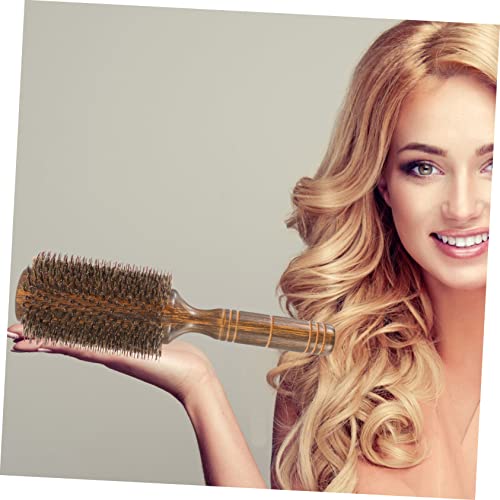 2pcs Roll Pig Bristle Curling Comb Roller Hair Brush Hair Styling Comb Curling Brush Round Hair Brush Hairbrushes for Women Blow Drying Nylon Curls Hair Comb Miss - Image 5