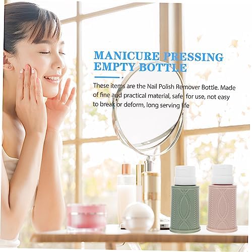 2pcs Skull Design Travel Size Nail Polish Remover Liquid Dispenser Bottles - Image 2