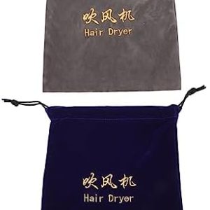 2pcs Storage Bag Travel Organizer Bags Travel Blow Dryer Makeup Travel Bag Blow Dryer Stand Blow Dryer Bag Hair Blower Bag Treat Bag Curl Cloth Bag Wen Wan Flocking Cloth