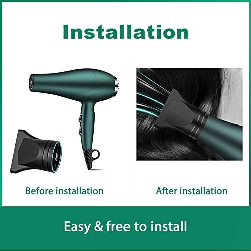 2 Piece Universal Hair Dryer Nozzle Set for 4.2-4.6cm Barrel Diameter - Image 4