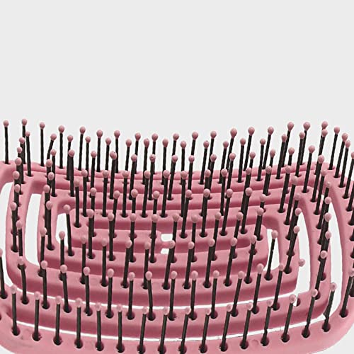 2xDetangle Hairbrush Fast Drying Hair Vented Hair Brush for Barber Pink, Pink, 3 - Image 5