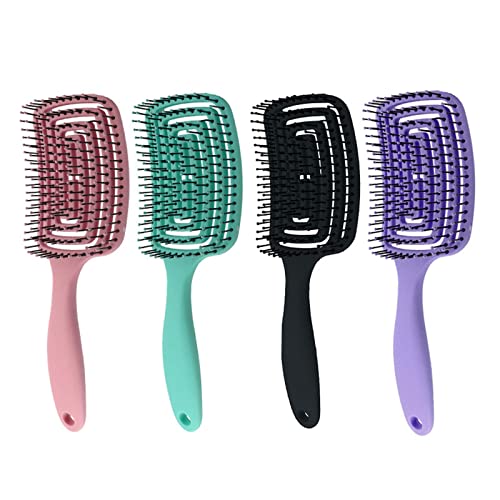 2xDetangle Hairbrush Fast Drying Hair Vented Hair Brush for Barber Pink, Pink, 3 - Image 2