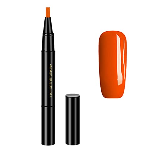3-in-1 Quick Dry Nude Neutral Gel Nail Polish Pen, UV LED Lamp Required, Single Pen