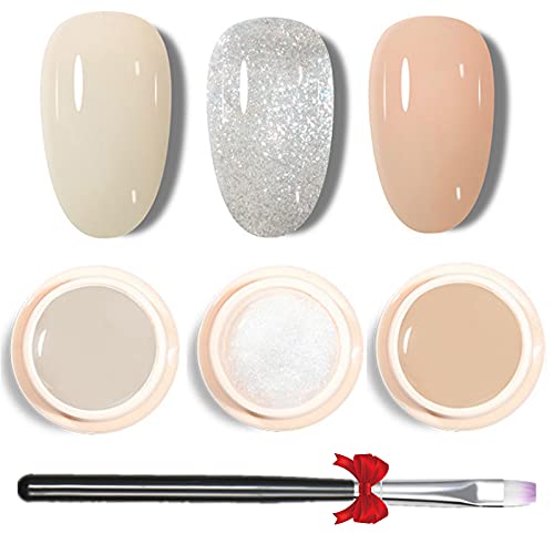 3-Pack Mud Gel Adhesive Resin Nail Polish Set for DIY Nail Art, Color 5