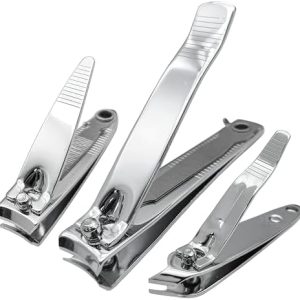3-Pack Premium Stainless Steel Nail Clippers for Precise Trimming