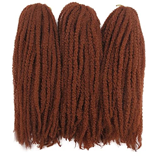 3 Packs Marley Twist Braiding Hair 18 Inch Long Afro Kinky Curly Marley Hair For New Locs Crochet Hair Synthetic Crochet Hair Extensions Marley Hair For Women (18 Inch (Pack of 3), 350#) - Image 2