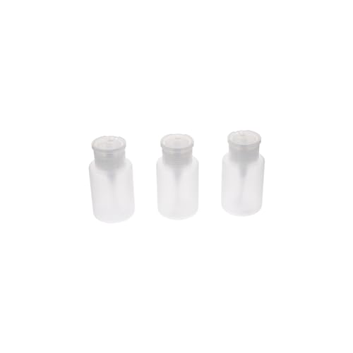 3 PCS Nail Polish Remover Bottle, 150ml Clear Pump Empty Dispenser Bottle Refillable Bottle for Nail Polish and Makeup