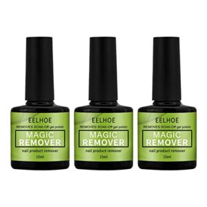 3 Piece Quick Gel Nail Polish Remover Kit, No Foil Needed, Easy Application