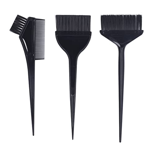 3 Piece Professional Salon Hair Coloring Brush Set with Nylon Bristles - Image 5