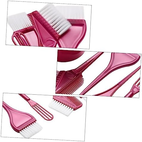 3 Sets Hairdressing Tool Hair Dye Brush Hair Dye Applicator Diy Hair Coloring Kit Hair Dyeing Kit Hair Dyeing Tool Pro Tools Hair Coloring Tool Hair Comb Nylon Red Major - Image 5