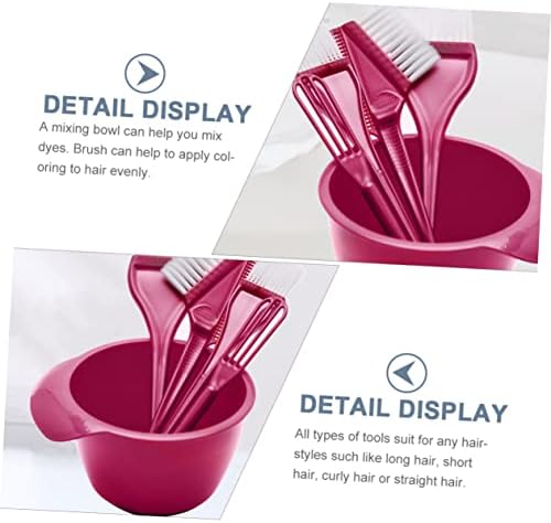 3 Sets Hairdressing Tool Hair Dye Brush Hair Dye Applicator Diy Hair Coloring Kit Hair Dyeing Kit Hair Dyeing Tool Pro Tools Hair Coloring Tool Hair Comb Nylon Red Major - Image 4