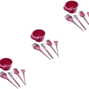 3 Sets Hairdressing Tool Hair Dye Brush Hair Dye Applicator Diy Hair Coloring Kit Hair Dyeing Kit Hair Dyeing Tool Pro Tools Hair Coloring Tool Hair Comb Nylon Red Major
