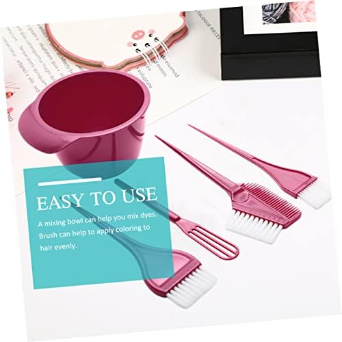 3 Sets Hairdressing Tool Hair Dye Brush Hair Dye Applicator Diy Hair Coloring Kit Hair Dyeing Kit Hair Dyeing Tool Pro Tools Hair Coloring Tool Hair Comb Nylon Red Major - Image 8