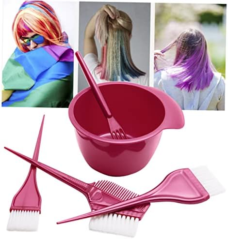 3 Sets Hairdressing Tool Hair Dye Brush Hair Dye Applicator Diy Hair Coloring Kit Hair Dyeing Kit Hair Dyeing Tool Pro Tools Hair Coloring Tool Hair Comb Nylon Red Major - Image 7