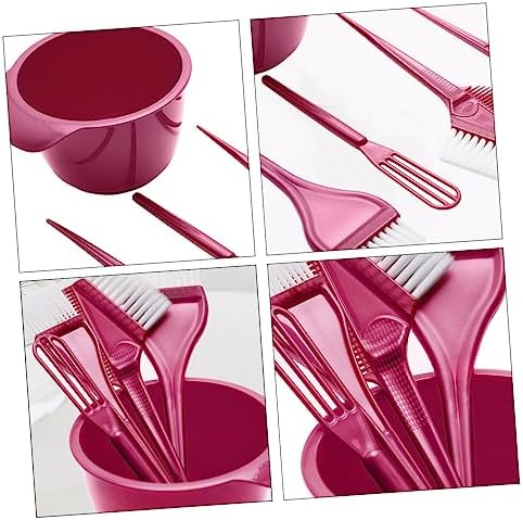 3 Sets Hairdressing Tool Hair Dye Brush Hair Dye Applicator Diy Hair Coloring Kit Hair Dyeing Kit Hair Dyeing Tool Pro Tools Hair Coloring Tool Hair Comb Nylon Red Major - Image 9
