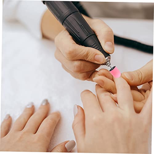 3 Sets Nail Color Sand Cap Nail Drill Accessory Electric Nail Drill Caps Nail Grinding Head Professional Manicure Kit Nail Tools Duster Inner Ring Plastic Glitch Pedicure - Image 2