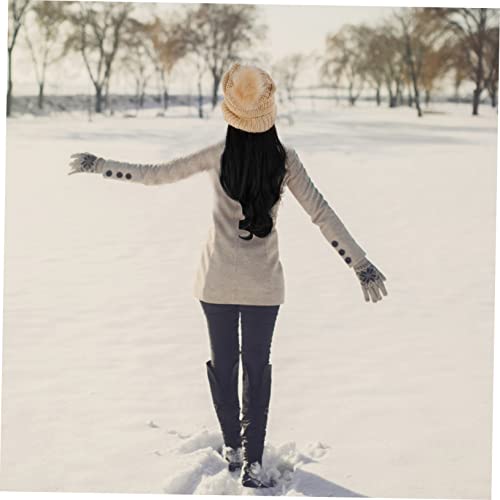 3 Sets Detachable Curly Human Hair Wigs with Winter Hat Ponytail Design - Image 4